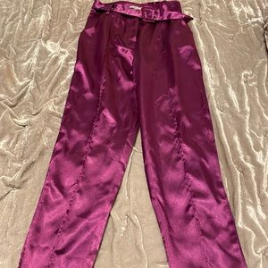 Purple Satin Pants